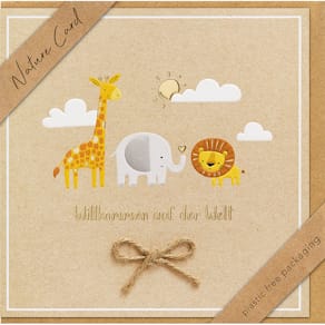 Geburtskarte BSB Nature Card, 15,5 x 15,5 cm, bunt, inkl. Umsch