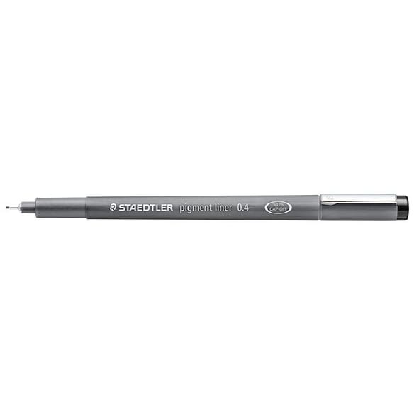 Fiberpenn STAEDTLER 0,4mm sort 10st