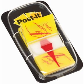 Indexstreifen Post-it Index Mini Unterschrift, gelb, 50 Streifen