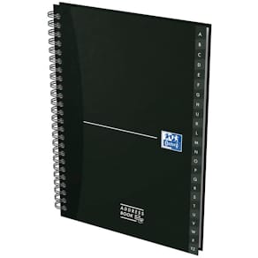 Adressbuch Oxford, A5, 72 Blatt, farbig sortiert