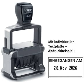 Selbstfärbestempel Trodat Professional 5430, mit Platte
