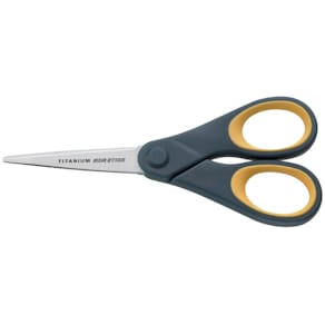 Schere WESTCOTT Titanium Non Stick, 13 cm, grau/gelb
