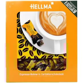 Espressobohnen in Zartbitterschokolade Hellma, 380 St.