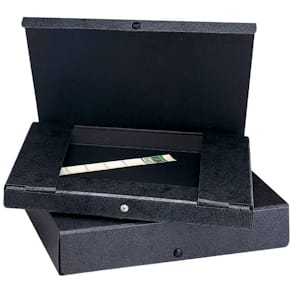 Dokumentenmappe Elba, A4, schwarz, Druckknopfverschluss