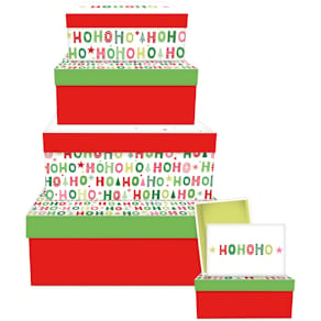 Weihnachts-Geschenkkarton-Set Braun + Company Funny HoHo, sortiet