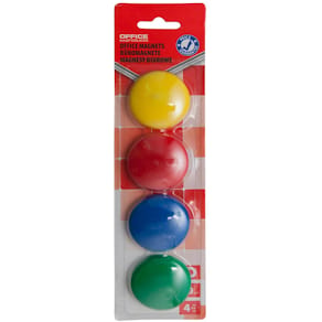 Magneten Office Products, 40 mm, geassorteerde kleuren, blister