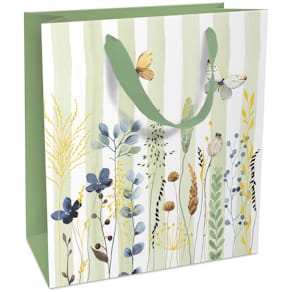 Geschenktragetasche BRAUN+COMPANY Blumenwiese, grün