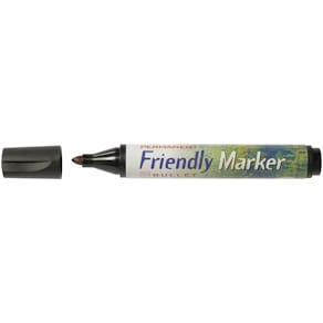 Märkpenna Friendly Marker Svart, konisk, 1mm