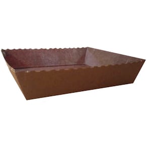 Bageform rektangulær 150x140x37 mm pergamentpapir, brun, 480 stk