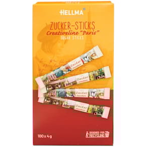 Zuckersticks Hellma Creativeline Paris, nachhaltig, 100 x 4 g