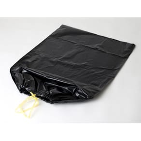 Affaldssække LDPE 53 µm 70x110 cm, sort 100 l, lukkestrop, 10 stk