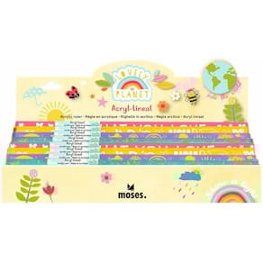 Lineal MOSES. Lovely Planet, sortiert, 21,5 cm, Acryl