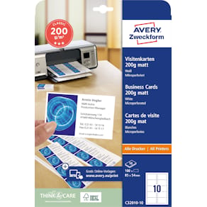 Visitkort mat 200g 85x54 (100)