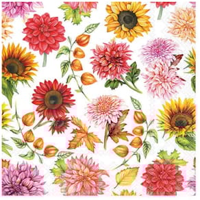 Serviette AMBIENTE Herbstblüte, 25x25 cm, 3-lagig