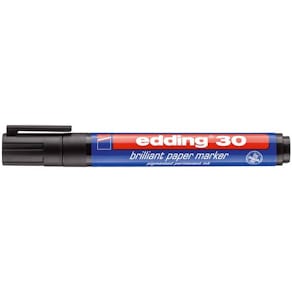 Permanentmarker edding Brillant-Papiermarker, schwarz