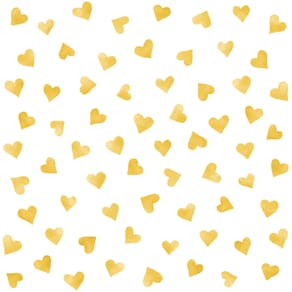 Motivserviette Atelier My Heart, 33 x 33 cm, Herzen gold