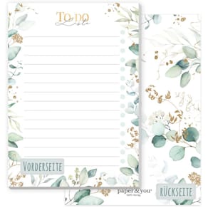 Abreißblock PAPER&YOU To-do, A6, 50 Blatt, 100 g/m², Blattgold-­-