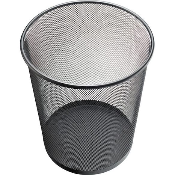 Papirkurv HELIT mesh metall 15L sort