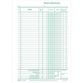 Kassenbuch RNK A4, 2x50 Blatt