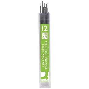 Potloodstiften Q-CONNECT, 0,9 mm HB, etui van 12 stuks