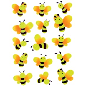 Schmucketikett HERMA Bienen Neon, 15 Stück, bunt