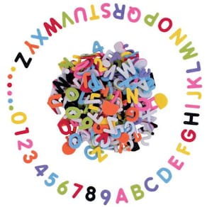 Klistermerker PLAYBOX bokst/tall (500)