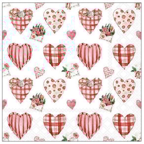 Serviette AMBIENTE Lovely Heats, 25x25 cm, 3-lagig, 20 Stück