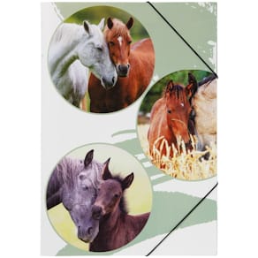 Gummizugmappe PAGNA Lovely Pferde, A3, PP