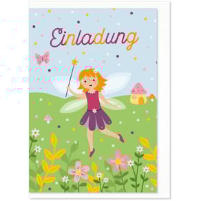 Einladung KOMMA³ Kinder, 6 Stück, mit Briefumschlag