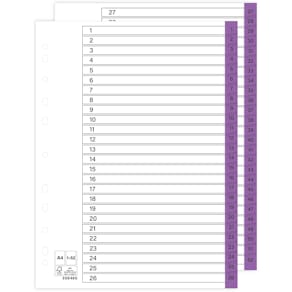Register plastflik 1-52 lila 5/fp