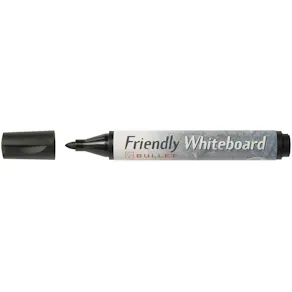 Whiteboardpenna FRIENDLY Svart, konisk, 10st