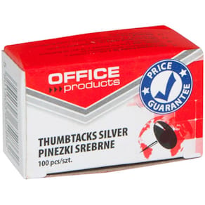 Punaises Office Products Classic, zilver, doos van 100 stuks