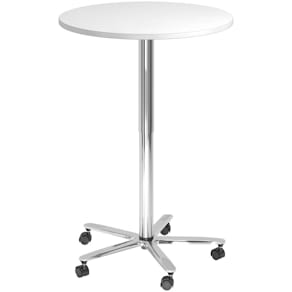 Besprechungstisch HAMMERBACHER ST08, rund, weiß/chrom, Ø 80 cm, h