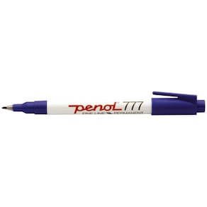 Permanent marker Penol 777 blå 1,0 mm, rund spids, pk 20