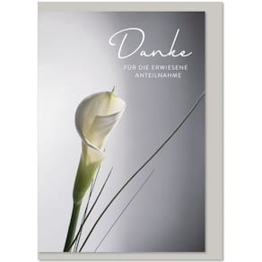 Danksagungskarte KOMMA³ Trauerdank, 5 Stück, inkl. Umschlägen