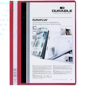 Schnellhefter Durable DURAPLUS®, A4 Panorama, rot