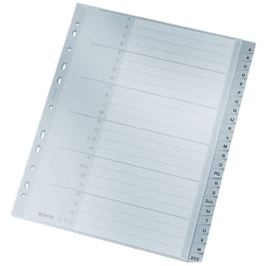 Register Leitz A4, A-Z, grau