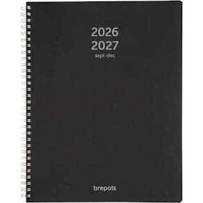 Schoolagenda Brepols Polyprop, A4, zwart, 2025-2026