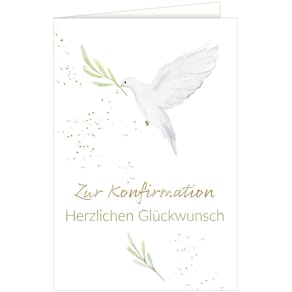 Konfirmationskarte Noname, bunt, mit Umschlag