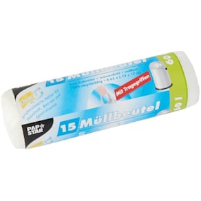 Müllsack STARPAK +Griff, 65 x 75 cm, 15 St., transparent