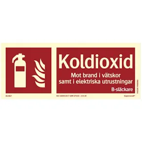Skylt Koldioxidsläckare Supernova AFS