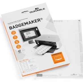 Kontortilbehør Durable hvid, 200 stk (1455-02)