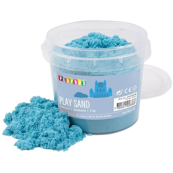 Lekesand PLAYBOX lys blå 1 kg