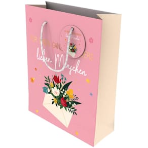 Geschenktragetasche EigenArt Lieben Menschen, bunt, 180x80x230 mm