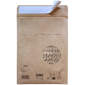 Papierpolstertasche SUMO D, braun, 195 x 265 mm (175 x 265 mm)