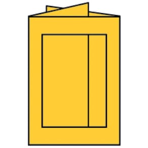 Passepartoutkarte Rössler Paperado, B6, ocker