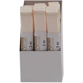 Taftband Goldina Basic, 15 mm x 3 m, creme