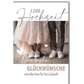 Glückwunschkarte Noname Vermählung, mit Umschlag, bunt