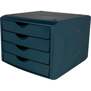 Schubladenbox helit Chameleon Box, 4 Schubladen, blau/blau