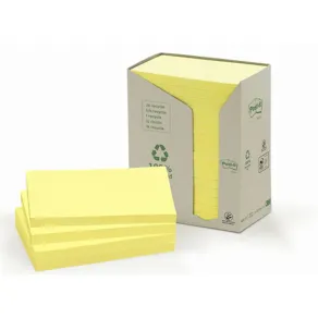 Notes POST-IT 100% recy 127x76 gul 16/fp